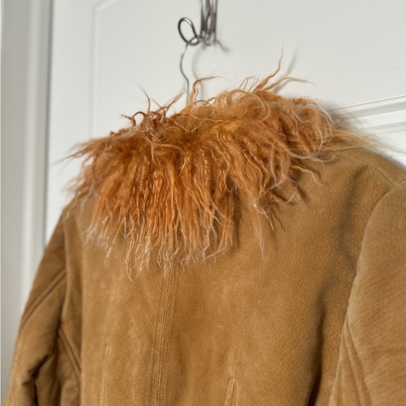 XOXO Tan Faux Fur Collar Jacket Women's XL - Picture 11 of 12